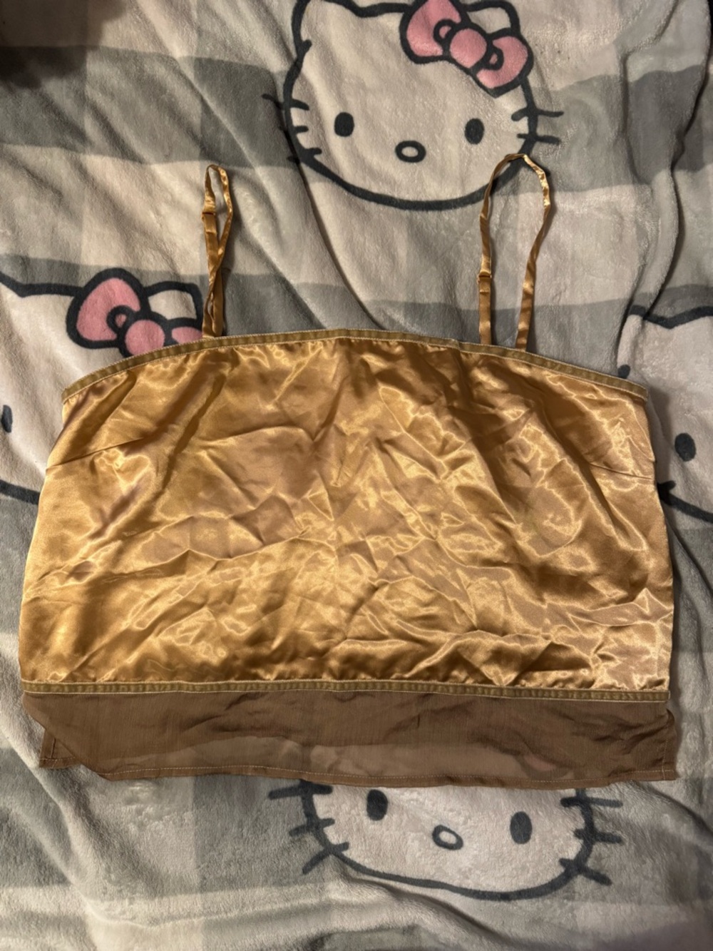 Victoria's Secret Gold Satin Spaghetti Strap Camisole